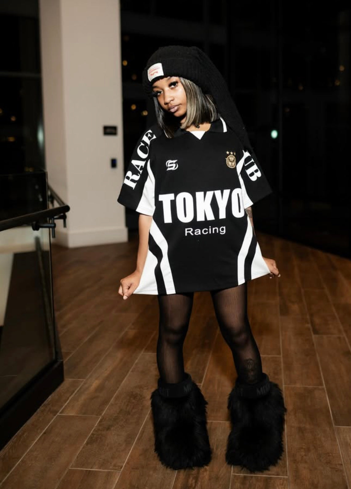 ‘TOKYO’ oversized top