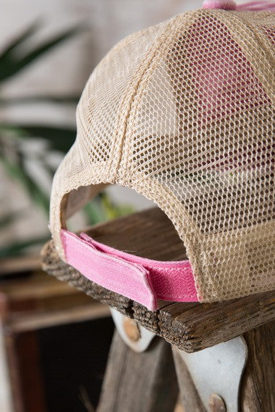 ‘BUSY’ distressed mesh baseball hat (11 colors)