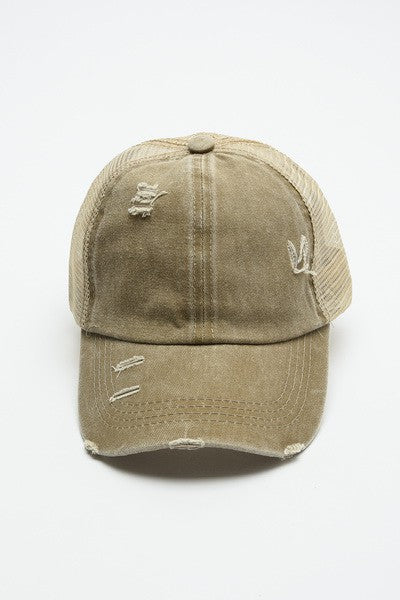 ‘BUSY’ distressed mesh baseball hat (11 colors)