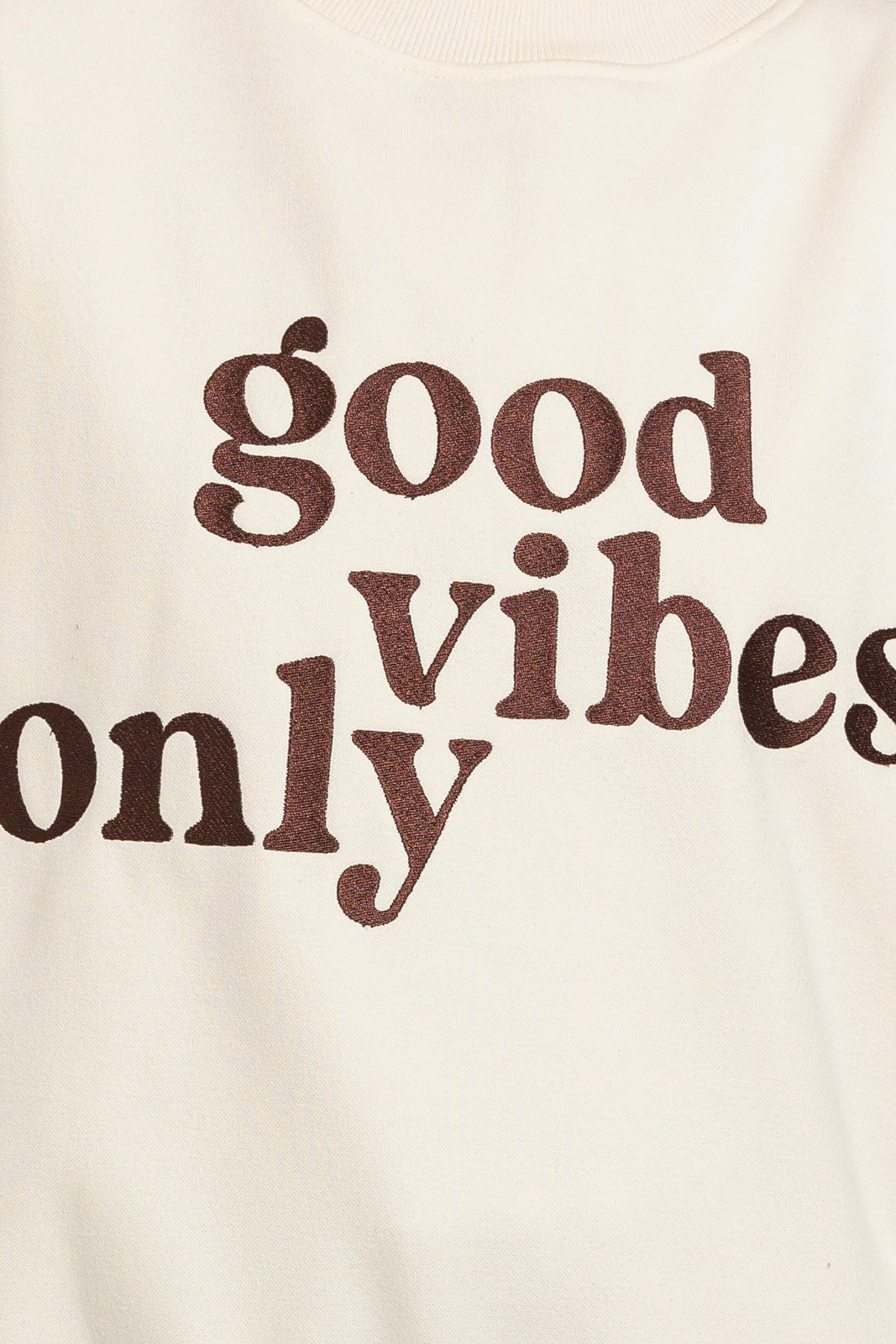 ‘GOOD VIBES’ embroidered sweatshirt