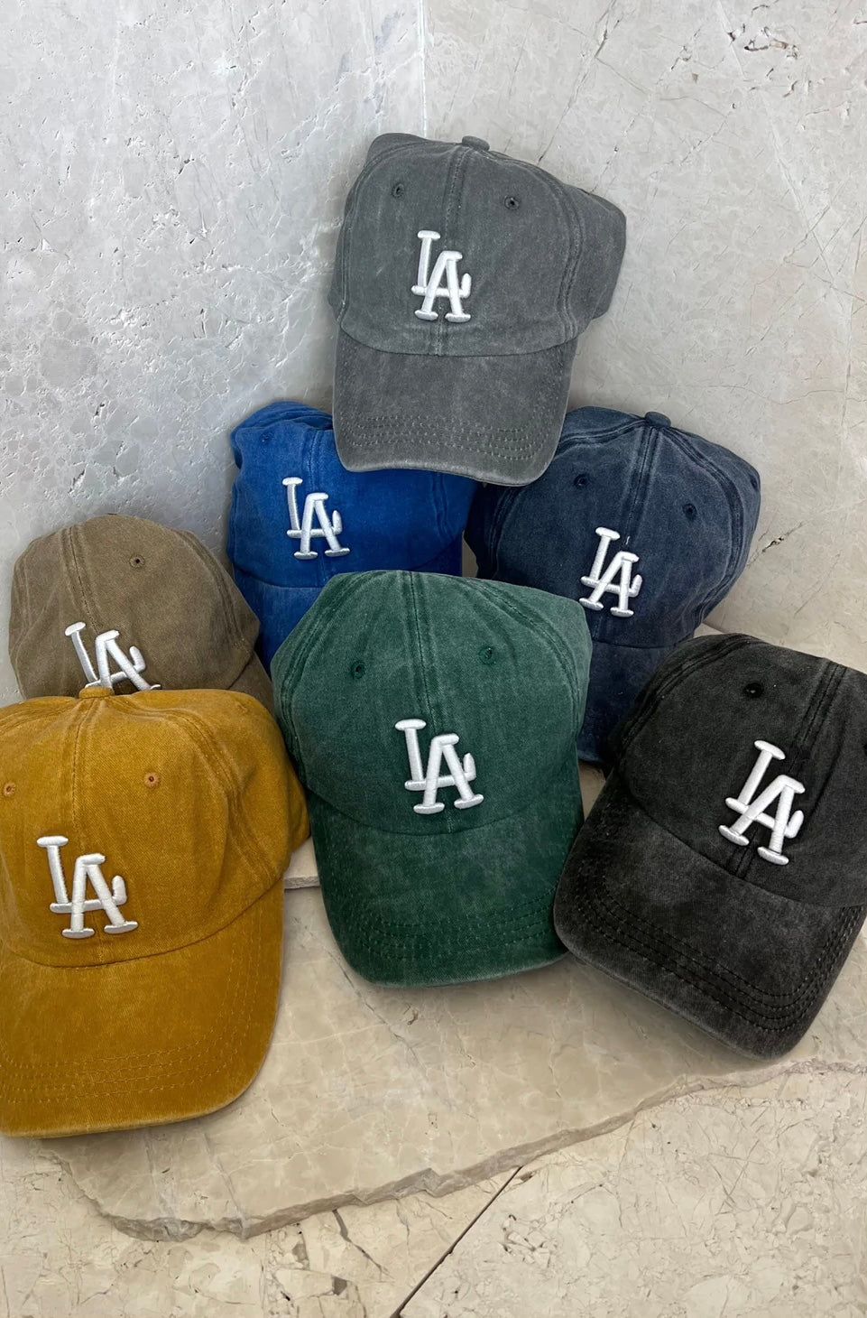 LA Vintage Embroidered Hat (9 colors)