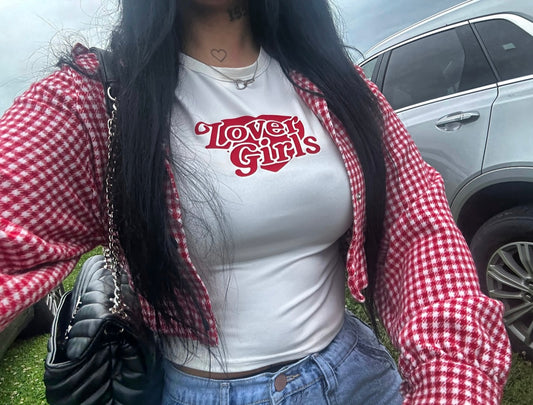 ‘LOVERGIRLS’ crop top