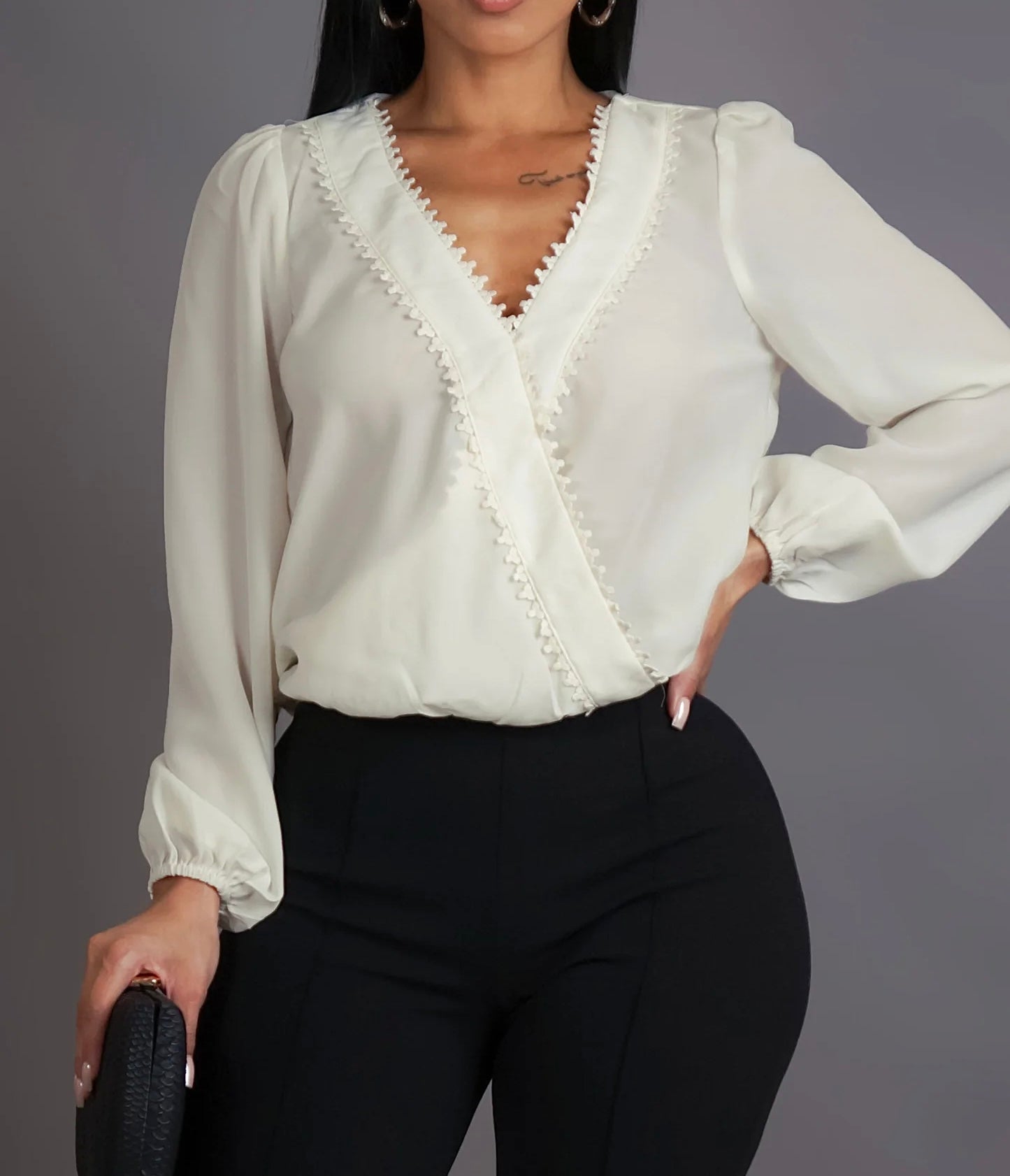 ‘Tess’ top in ivory