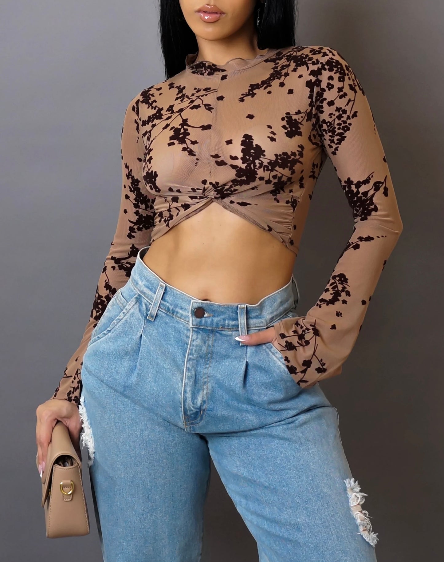 ‘ICONIC’ sheer crop top (2 colors)