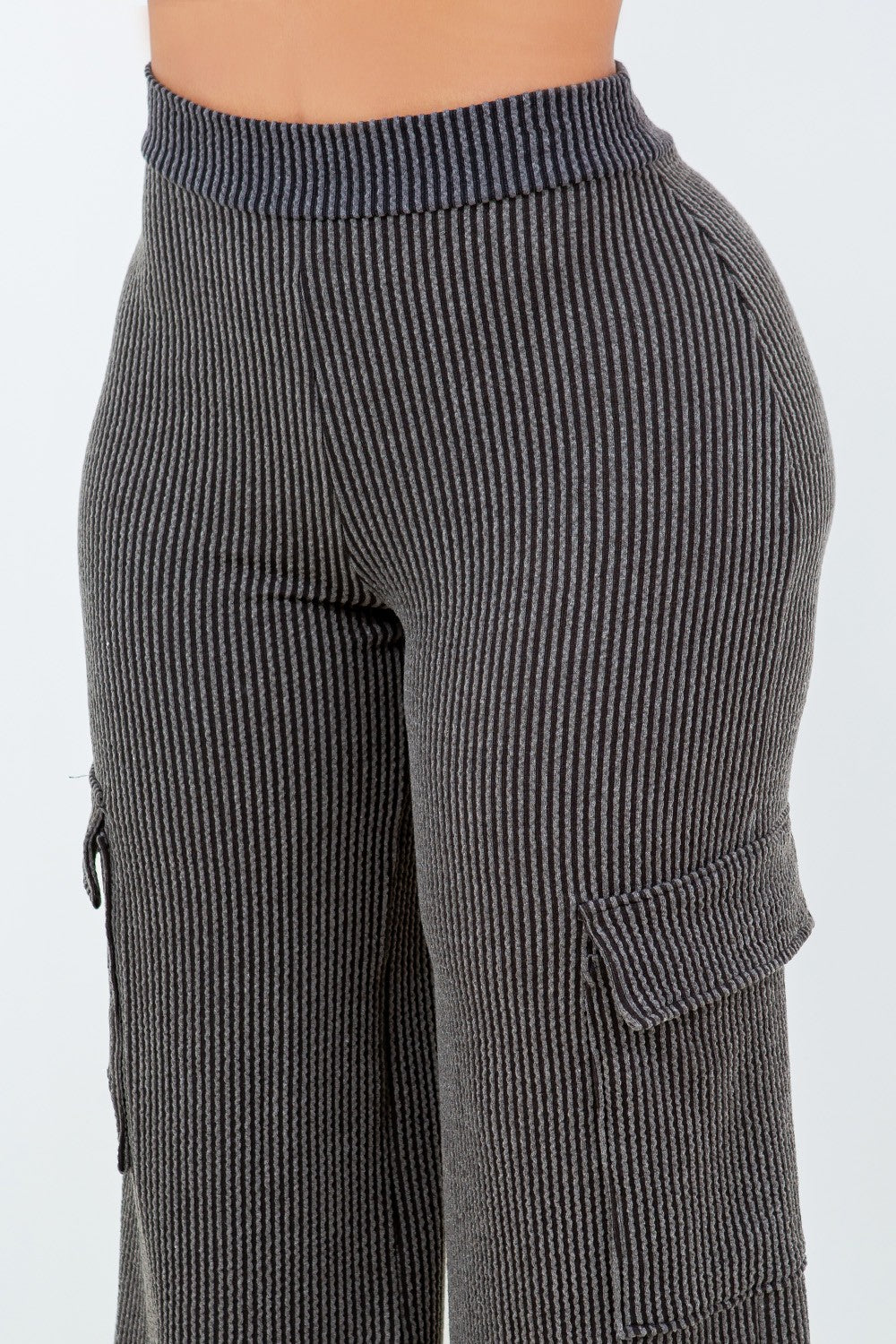 ‘TOYA’ cargo knit ribbed pants (5 colors)