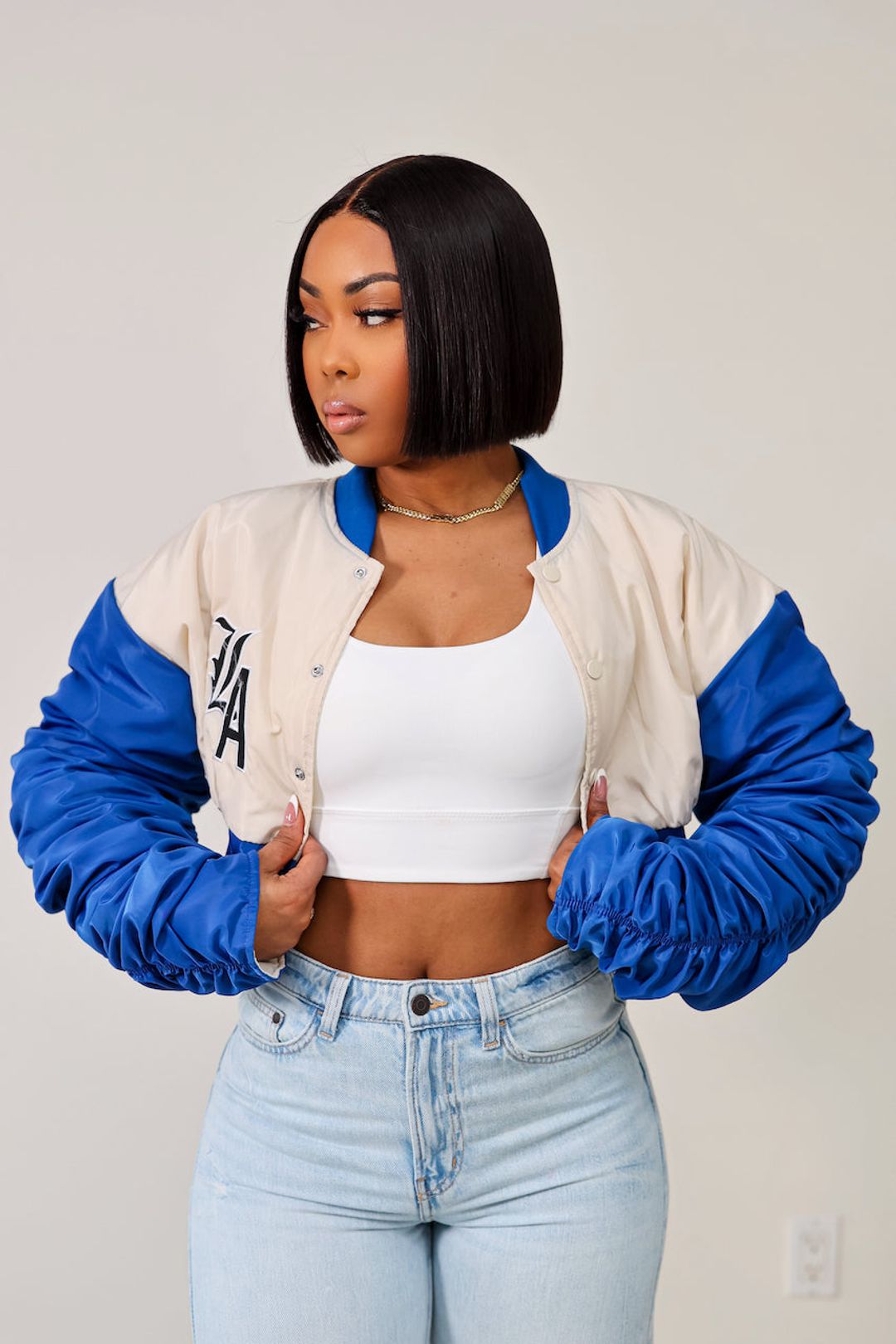 ‘CALI LOVE’ cropped jacket