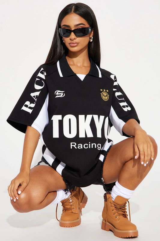 ‘TOKYO’ oversized top