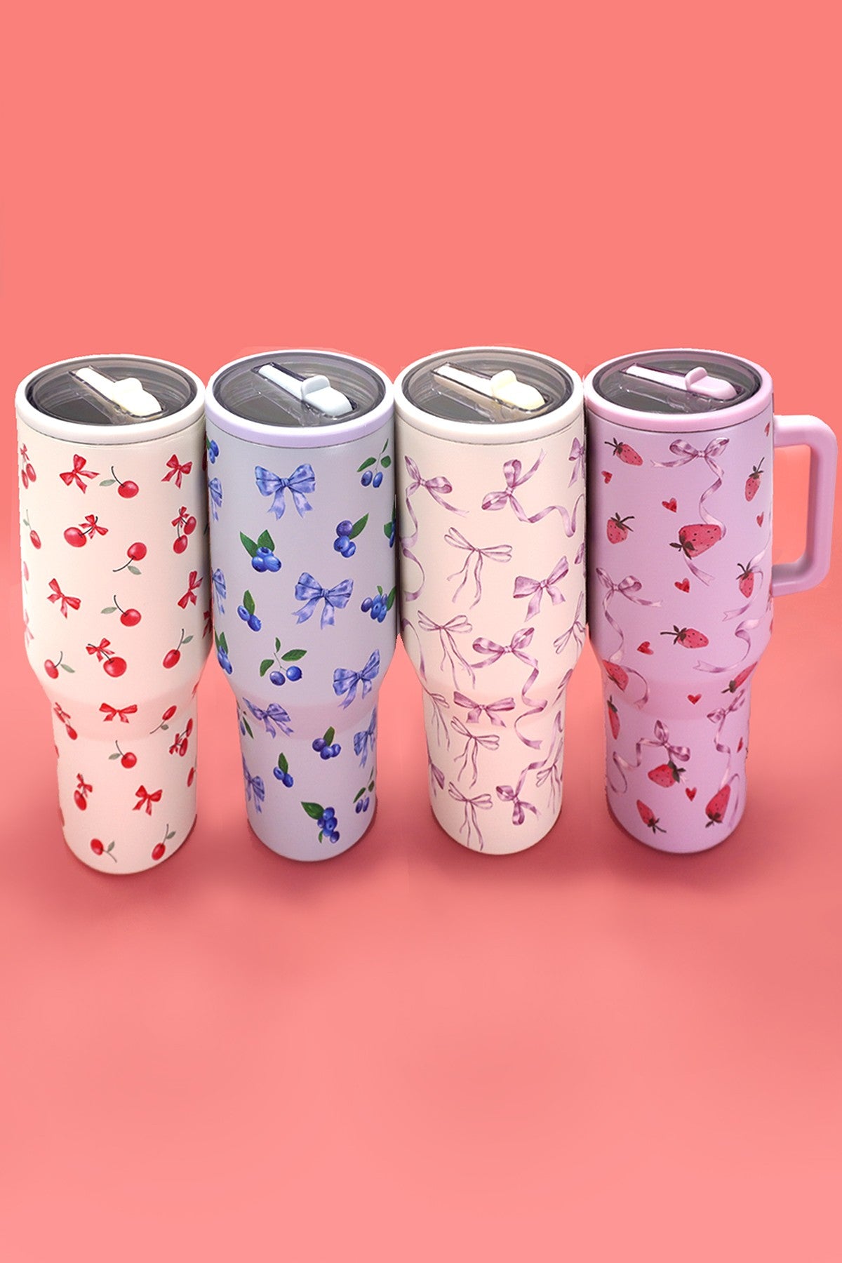 ‘VERY CUTESY’ 40oz spill free stainless steel vacuum tumbler