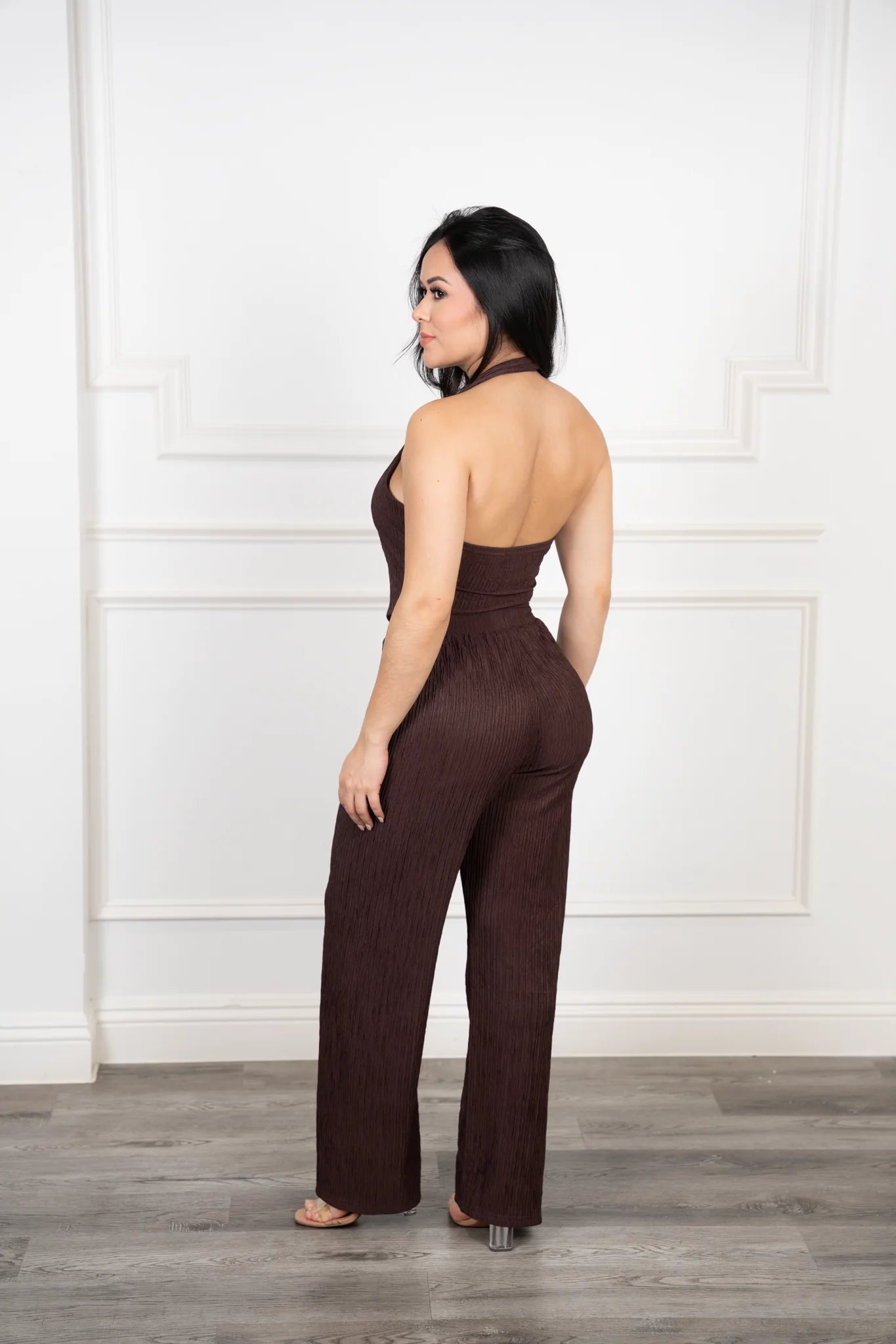 ‘KIM’ crinkled vest set