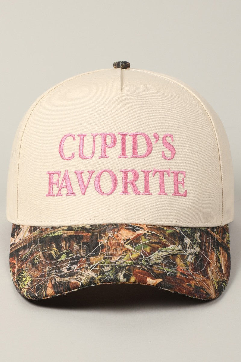 ‘CUPIDS FAV’ embroidered hat
