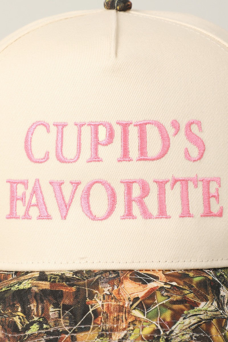 ‘CUPIDS FAV’ embroidered hat