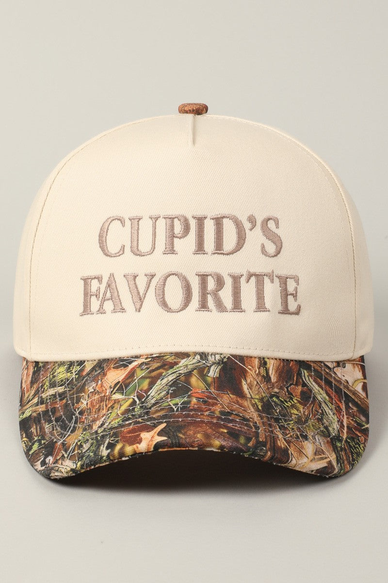 ‘CUPIDS FAV’ embroidered hat