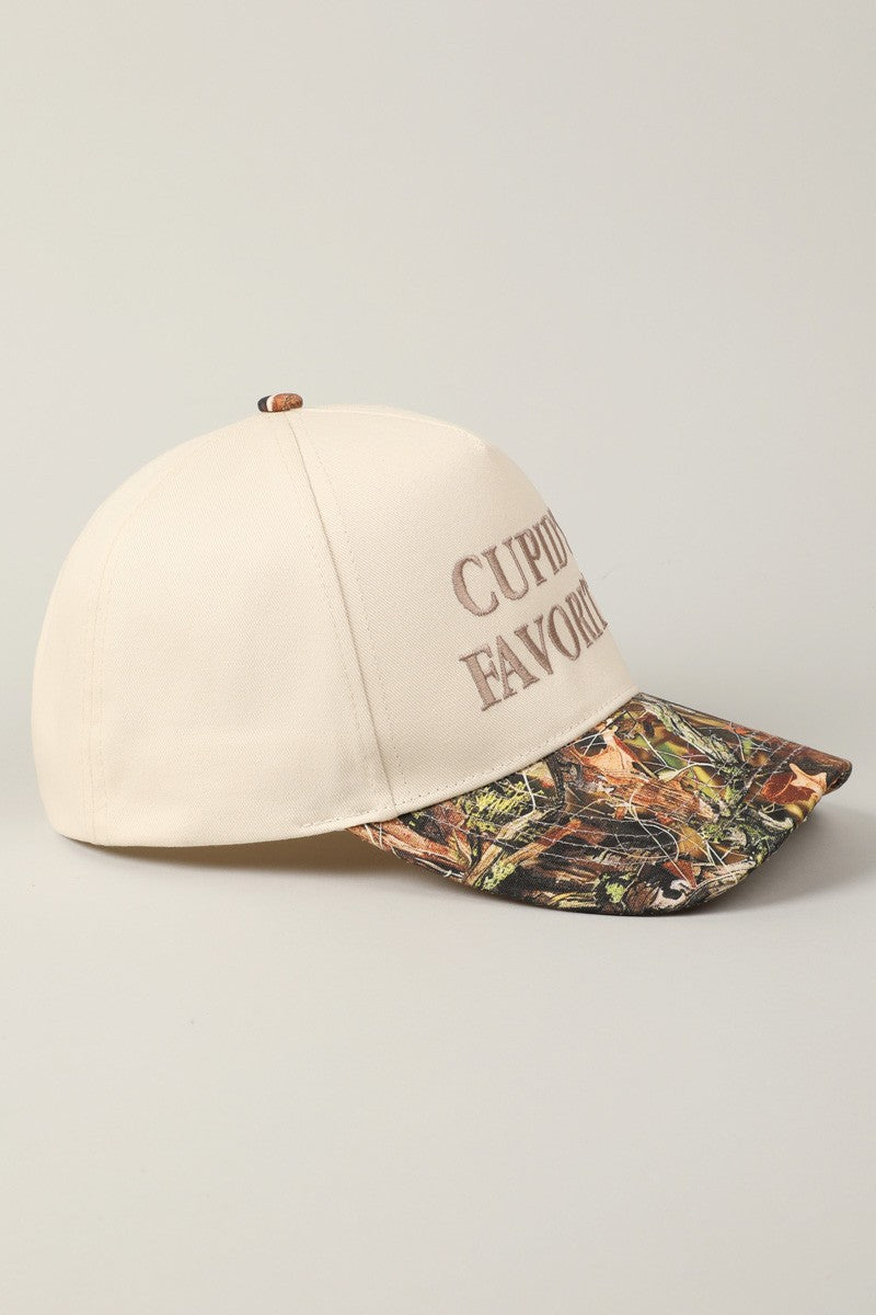‘CUPIDS FAV’ embroidered hat