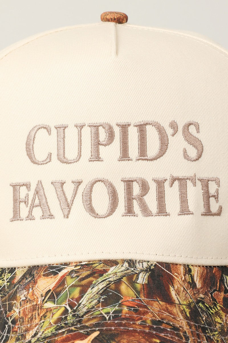 ‘CUPIDS FAV’ embroidered hat